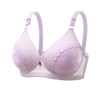 Uwdiohq Womens No Underwire Bras Plus Size Comfort Soft Supportive Bralettes Cute Strong Support Sports Lightweight for Women (Purple, 42) 34B 42E Nude Dance Bra Cotton Sleep Solutions Strapless