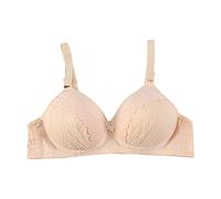 Uwdiohq Women's Non Wired Bras Womens Thin Bra Without Comfortable Up Underwear Sports One Shoulder Seamless Wireless for Women UK 40Dd Jelly Padded T-Shirt No Back Plus Size Soft White Lace