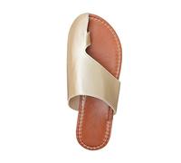 Uwdiohq Womens Orthotic Flip Flops Toe Correction Flat Sandals Summer Lightweight Hallux Valgus Splint Beach Walking Slippers Fashionable Comfortable Breathable for House Women Gold 6