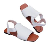 Uwdiohq Women's Platform Sandals Casual Elasticated Flat Rome Shoes Summer Fashion Ladies Sandal For Men Walking Womens Women Uk Comfy Wide Fitting Slingback Comfortable Fit White 4.5