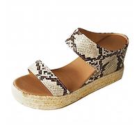 Uwdiohq Women's Platform Sandals With Arch Support Summer Bow Flat Beach Open Toe Breathable Weave Shoes Glitter Like Women For Comfy Uk Ladies Wide Fit Walking Womens Comfort Slingback A 4.5