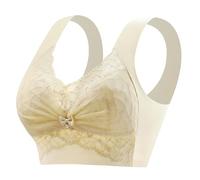 Uwdiohq Women's Plus Size Underwire Full Coverage Hollow Lace Backless Bra Sports Bras for Women with Support (A, XXXXL) Comfy UK Sticky Push Up Black Wireless White Tshirt Seamless and Knickers