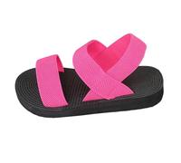 Uwdiohq Womens Sandals Open Toe Summer Comfortable Slippers Shoes Wide Feet Chic Elegant Slingback Rope Heel Lazy Oaf Women Wedge Ladies Walking For Uk Fit Foot Cushioned Black 5.5