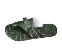 Uwdiohq Women's Slippers Stone Pattern Outdoor Beach Flat Flops Toe Casual Tall for Women (Green, 6-6) Black Walking Sandals Orthopedic Flip Womens Sliders Pink Ladies Size 7 Glitter White Blue