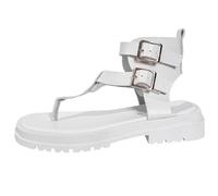 Uwdiohq Women's Strap Sandals Flat Fisherman Beach T Thong Flops Slippers for Women (White, 5.5) Rubber Flip Blue Womens Size 5 6 Pink Woman Black Walking Orthotic Ladies 4 Memory Foam