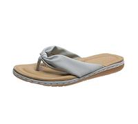 Uwdiohq Women'S Summer Non Solid Color On Flat Beach Open Toe Breathable Sandals Flops Shoes Womens House Slippers (Grey, 6.5) Foot Thongs Flip Plantar Fasciitis Thong For Women Arch Support