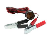 UWEOTYYY 150cm 12V Battery Terminal Clip-on Car Cigarette Lighter Socket Female Adapter, Cigarette Splitter Plug Extension Cord with Battery Alligator Clamps (Clips) car Clips