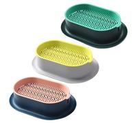 UWEOTYYY 3Pcs Cat Grass Planter Detachable Two-Layer Cat Grass Seeds Hydroponic Planter 7.4x4.8 ABS Plastic Seed Sprouting Tray Soil Free Plant Planting Box Plant Kit, Seed Sprouting Tray
