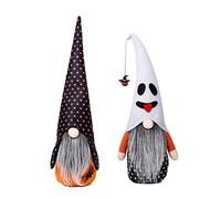 UWEOTYYY Halloween Fall Gnomes, 2Pcs Witch Gnomes Plush Halloween Decorations, Ghost Hat Swedish Tomte Elf Doll Decor Indoor Home Party Ornaments, Gnome