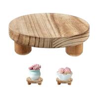 UWEOTYYY Plant Riser 6 " Round Wooden Riser Small Plant Stands Indoor Flower Pot Holder Planter Stand Tray Decorative Wooden Cake Stand Pedestal Tables for Garden Desktop Display
