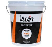 Uwin Bulk Pack Tennis Ball Bucket - 72X Stage 2 Orange Training Balls - Premium Court