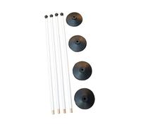 Uwin Rounders Post and Base Set, Durable plastic posts with stable weighted bases, pack of 4, for school and field sports, easy setup for all surfaces