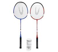UWIN Unisex Phantom 2 Player Badminton Racket Set, Multi-coloured, Wicked Vision UK,White
