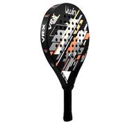 Uwin VR-X Junior Padel Racket, Lightweight Fibreglass Frame, Soft EVA 13 Core, Round Shape with Central Sweet Spot, Matte Finish, Orange White Grey