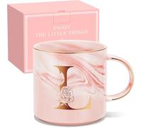 Uwingess Personalized Gifts for Women Coffee Mug, Initial Customized Gift Monogrammed A-Z Coffee Mug 12 OZ, Christmas Anniversary Birthday Gifts for Women Mom Grandma Friend Sister Wife(L)