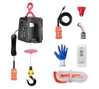 UwinVwin 3 in 1 Electric Winch, 1100 Pound, 1500W, 110V/120V, 22.9 Feet Lifting Height, 16 Feet/Min With Wired & Wireless Remote Controls Options and Overload Protection, D Crane