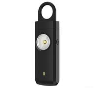 Uwithdanceme Female Anti-wolf Artifac Personal Alarm For Women 130DB Siren Strobe Light Compact Alarm Keychai Safety Alarm Keychain(black)