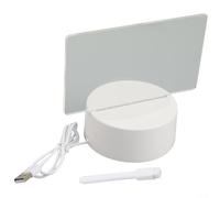 Uwithdanceme LED Note Board,LED Night Light Message Board Warm Light With Pen,USB Tranparent Acrylic Board Household Decoration Lamp(Transverse)