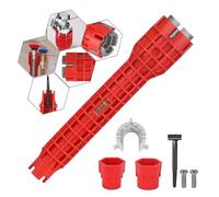 Uwiyo Faucet and Sink Installer Tool, 8 in 1 Multi-Purpose Faucet Wrench Tool Pipe Wrenches Socket Spanner Plumbing Pipe Spanner Tool for Sink tap Plumbers Toilet Bowl