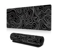 Uwiyo Large Gaming Mouse Pad, XL Mouse Pad 31.5 x 11.8 Inch Gaming Mouses Mat with Anti-Slip Rubber Base Stitched Edges Keyboard Mouses Mat Desk Pad for Gamings Office Work (Black)