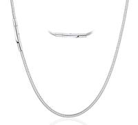 Uwiyo Snake Chain Necklace, 2/3/4mm Stainless Steel Men Round Snake Chain Necklaces Silver Black Thin Snakes Chain Necklace Cable Snakes Rope Chain for Men Women (Silver-4mm, 20.00)