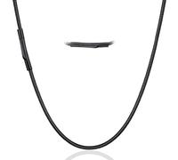 Uwiyo Snake Chain Necklace, 2/3/4mm Stainless Steel Men Round Snake Chain Necklaces Silver Black Thin Snakes Chain Necklace Cable Snakes Rope Chain for Men Women (Black-2mm, 22.00)