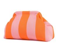 Uwiyo Woven Clutch Purses for Women, Striped Cloud Clutch Bag Woven Dumpling Clutch Purse Summer Beach Clutch Bag for Beach Parties Daily Use (Pink/Orange)