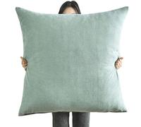 UWOBTN Cushion Covers Grey Blue, Square Extra Large Pillow Cases 50x50,60x60,70x70,80x80cm Soft Pillow Slipcover with Invisible Zipper Decorative pillowcases for pillows Sofa(L,70x70cm/27x27in)