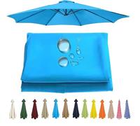 UWOBTN Replacement Parasol Canopy 2.5m 3m 3.5m, for Patio Deck Balcony Pool Garden Outdoor Waterproof Umbrella Replacement Fabric 6/8 Arms Sunshade Umbrella Cloth(B8,6ribs 250cm/8.2ft)