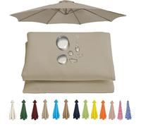 UWOBTN Replacement Parasol Canopy 2.5m 3m 3.5m, for Patio Deck Balcony Pool Garden Outdoor Waterproof Umbrella Replacement Fabric 6/8 Arms Sunshade Umbrella Cloth(B5,6ribs 200cm/6.5ft)
