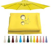UWOBTN Replacement Parasol Canopy 2.5m 3.0m 3.5m, for Patio Deck Balcony Pool Garden Outdoor Waterproof Umbrella Replacement Fabric 6/8 Arms Sunshade Umbrella Cloth(B10,6ribs 250cm/8.2ft)