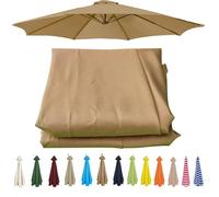 UWOBTN Replacement Parasol Canopy 2.5m 3.0m 3.5m, for Patio Deck Balcony Pool Garden Outdoor Waterproof Umbrella Replacement Fabric 6/8 Arms Sunshade Umbrella Cloth(B4,6ribs 200cm/6.5ft)