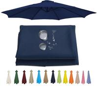 UWOBTN Replacement Parasol Canopy 2.5m 3.0m 3.5m, for Patio Deck Balcony Pool Garden Outdoor Waterproof Umbrella Replacement Fabric 6/8 Arms Sunshade Umbrella Cloth(B3,6ribs 200cm/6.5ft)