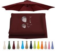 UWOBTN Replacement Parasol Canopy 2.5m 3.0m 3.5m, for Patio Deck Balcony Pool Garden Outdoor Waterproof Umbrella Replacement Fabric 6/8 Arms Sunshade Umbrella Cloth(B6,8ribs 300cm/9.8ft)