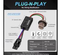 UWSCVM 2pcs Car Resistor Canbus LED Light Error Free Load Resistor Warning Canceller Anti Flicker,7443 W21 5W