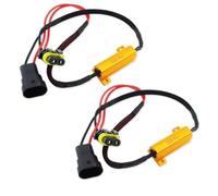 UWSCVM 2pcs Caubus Resistor H11 H8 H9 9005 HB3 9006 HB4 H4 HB2 9003 H7 LED Fog Headlights Lights Load Error Free No Flickering Decoder 12V,9006 HB4 (2)