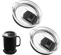 UWSTE 2Pack Magnetic Slider Replacement Mug Lid for Ember 10oz, Splash-Proof, BPA Free.