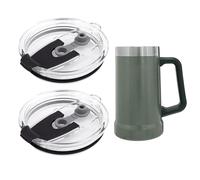 UWSTE 2Pack Replacement Lid Compatible with Stanley 24oz Classic Beer Stein, Spill Proof Cup Lids for Stanley 24oz Stainless Steel Beer Mugs, BPA-Free