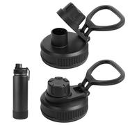 UWSTE 2Pack Replacement Lid for Takeya 14, 18, 24, 32, 40, 64oz Wide Mouth Water Bottle, Leak Proof Loop Top Lid for Fits Simple Modern Summit Water Bottle, BPA Free, Handle Easy to Carry.