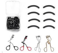 UWSTE 48Pcs Eyelash Curler Refills for Tweezerman, Silicone Lash Curler Refills Compatible with Revlon, Universal Eye Lash Curler Replacement (Black)