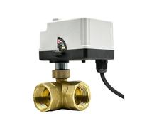 UWUKCJOKQ 1/2“ 3/4” 1“inch 3 Way Motorized Ball Three Wire Two Control DC24V DC12V With Manual Switch(24VDC,1.5 Inch)