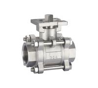UWUKCJOKQ 1.2 inch SS304 stainless steel high platform three-piece internal thread ball valve