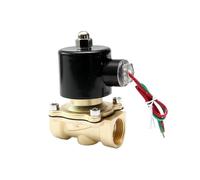 UWUKCJOKQ 1/8" 1/4" 1/2" 1" 2" Inch 2 Way Direct Acting Solenoid Valve Water 220V 12V 24V 110V Brass Normally Closed for Water Oil Gas(Npt-24vdc,1-1/4 inch)