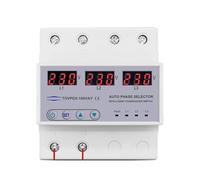 UWUKCJOKQ 100A Three Phase 3P+N Rail selector Voltmeter with Adjustable overvoltage and undervoltage Protection Monitoring