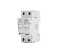 UWUKCJOKQ 1P 2P DC Fuse Holder 10 * 38mm high Voltage Solar photovoltaic 1100V TOPV-30 Base System Protector gpV(2P Without LED)