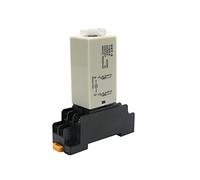 UWUKCJOKQ H3Y-2 AC110V 220V 380V DC12V 24V with Base Socket Power-on Delay Rotary Knob DPDT 0-60Min Timer Timing Time Relay 50pcs(0-1 Seconds,AC 220V)