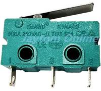 UWUKCJOKQ Micro Switches 5pcs Micro Switch Roller Lever Arm SPDT Snap Action 5A 250V KW4A NC-NO-C with Pulley 3Pin 2Pin Stroke Limit Switch(16mm Straight Handle)