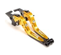 UWVSQBMPE Mount Clamp Riser Motorcycle Clutch Brake Lever Adjustable Folding Handle Levers for Tenere 700 for World for Raid for XTZ700/SP Motorcycle Handle Risers(A-Gold)