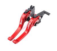 UWVSQBMPE Mount Clamp Riser Motorcycle Clutch Brake Lever Adjustable Folding Handle Levers for Tenere 700 for World for Raid for XTZ700/SP Motorcycle Handle Risers(B-Red)