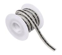 uxcell 0.3" x 3 Yard Rhinestone Ribbon, Self-Adhesive Crystal Rhinestone Strips Diamond Glass Bling Sticker Tape Roll Trim for Bedazzling DIY Crafts Clothes Wedding Party, Black